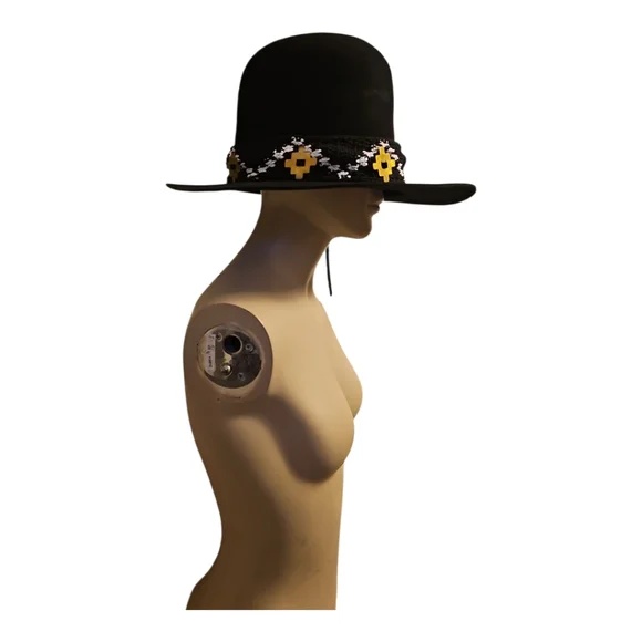 Greenpacha Black Wool Felt Hat with Feather Accent – NWOT - Picture 4 of 9